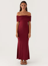 Maude Maxi Dress - Maroon